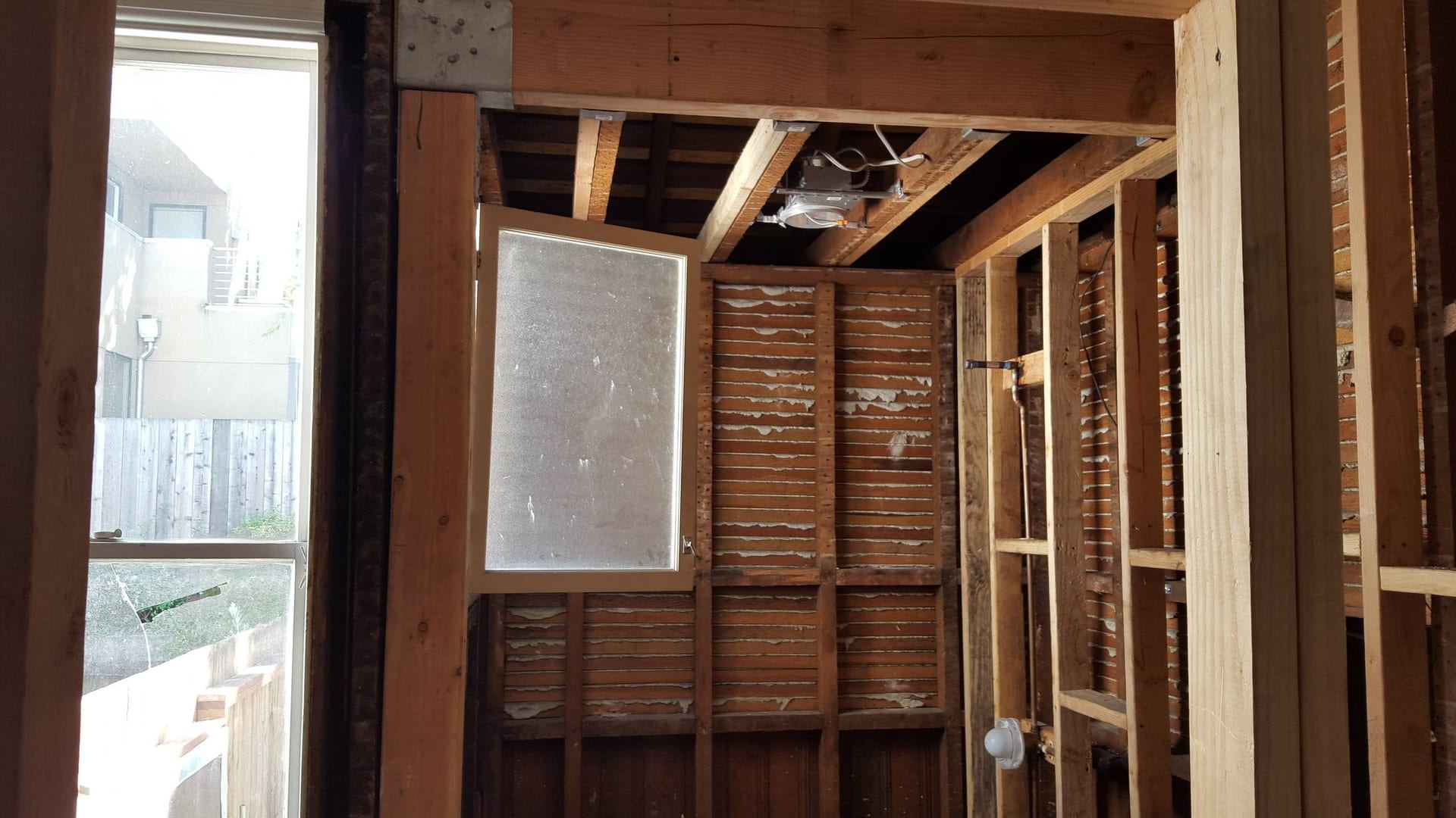 Residential framing and rough construction progress