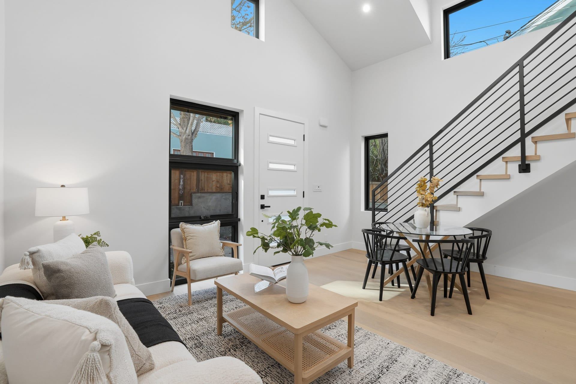 Double height adu living space with