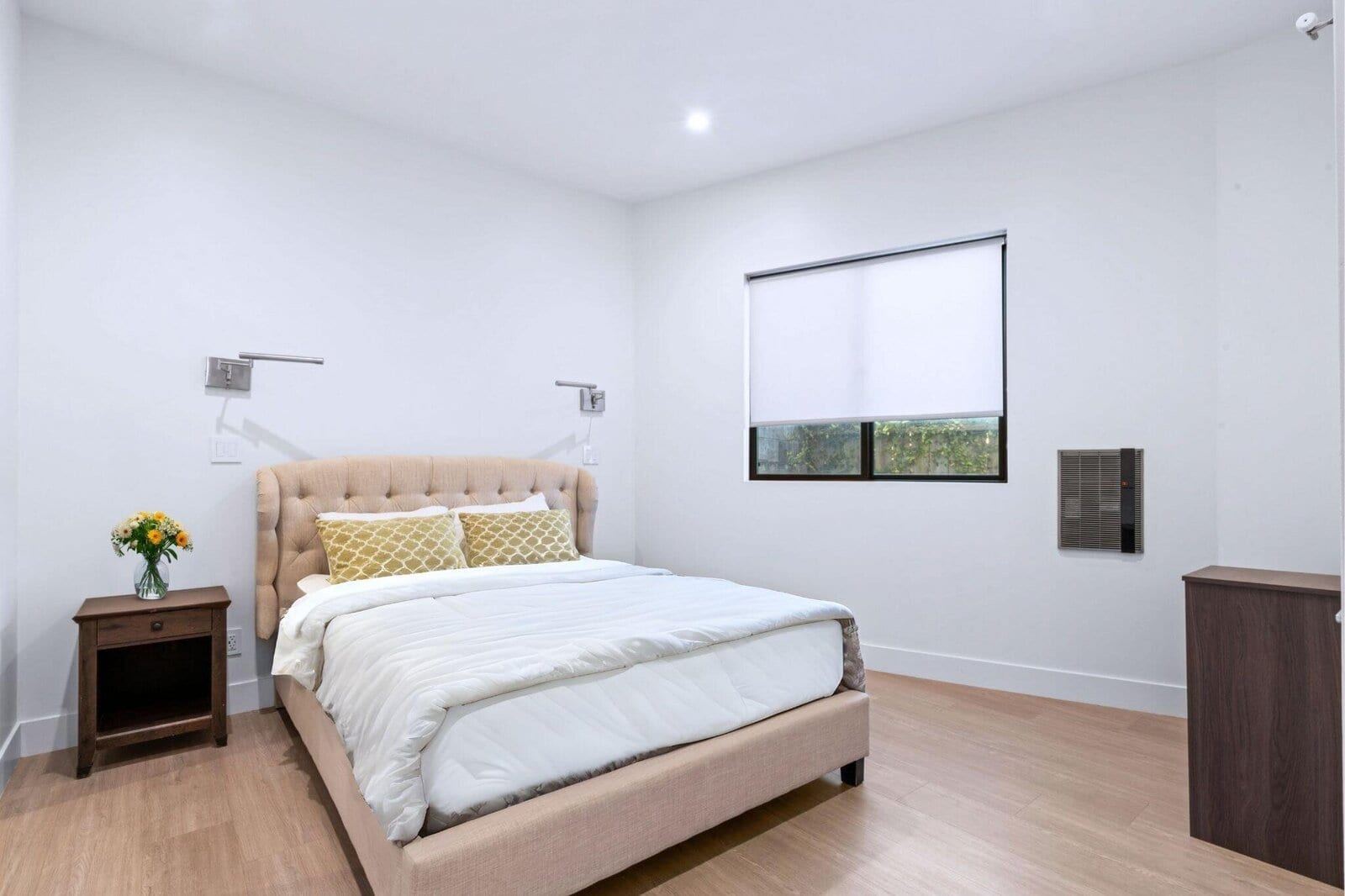 Bright adu bedroom with clean
